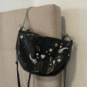 REBECCA MINKOFF Zip Around Crossbody With Celestial Studs